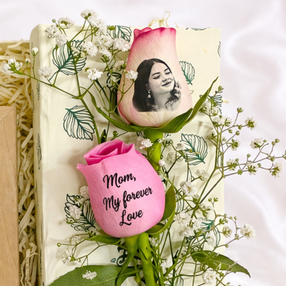 Forever Mom Family Affirmation Photo Rose Keepsake Box
