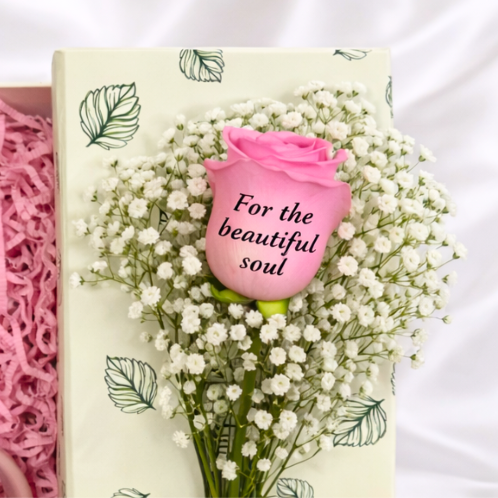 Blossoming Paradise Wax Tablet Affirmation Message Rose Box