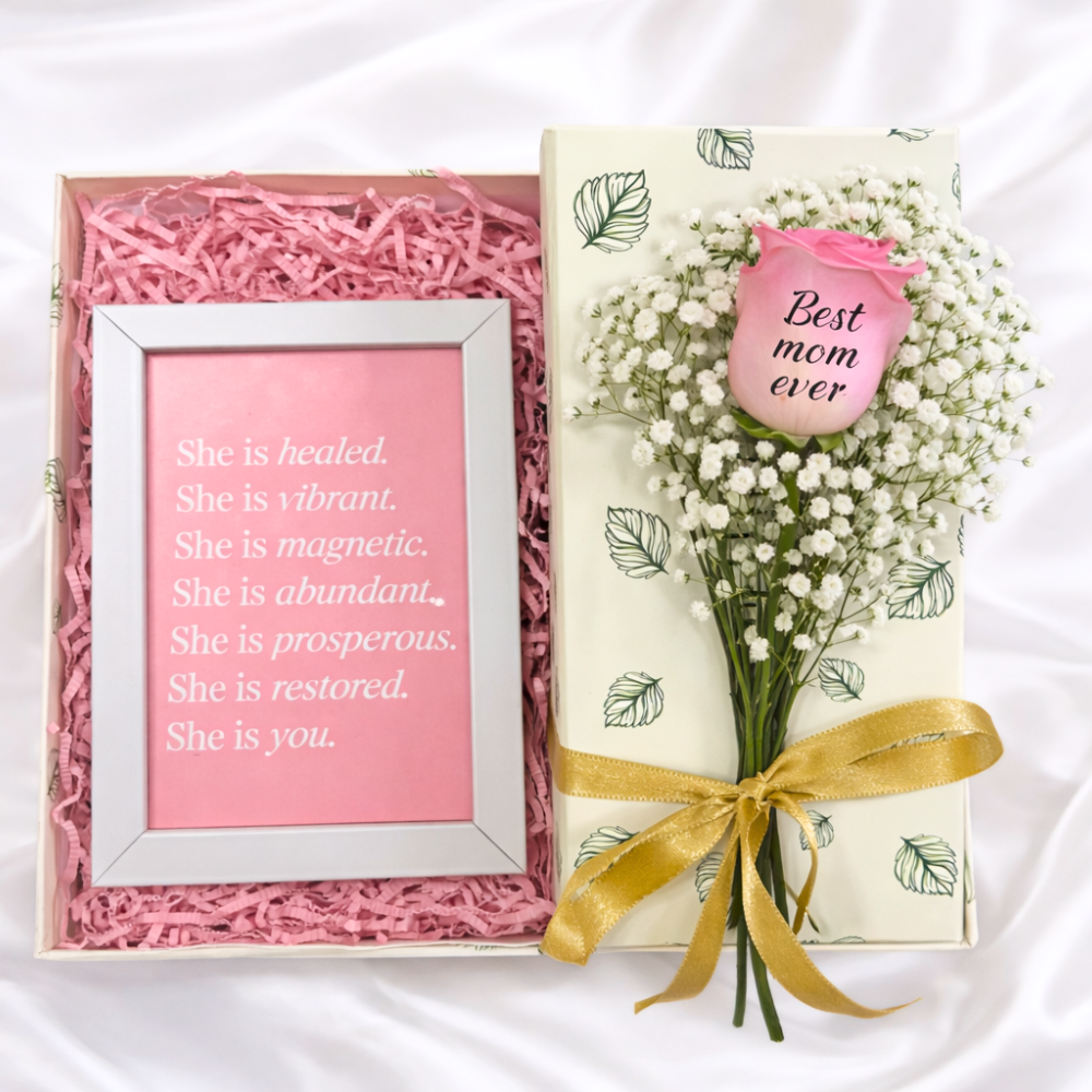 Mom Bliss Affirmation Rose Box