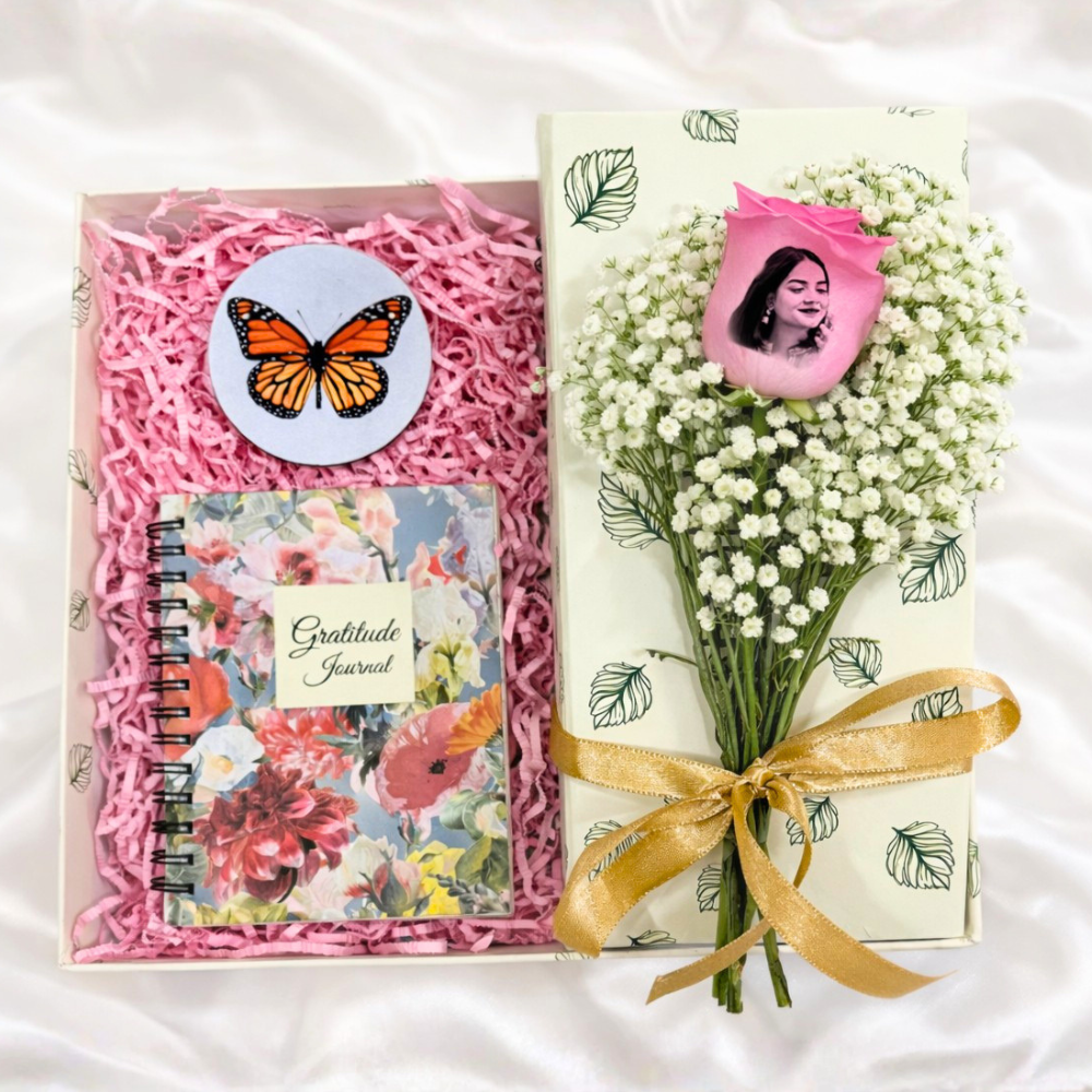 Maa Moments Butterfly Journal Photo Rose Box