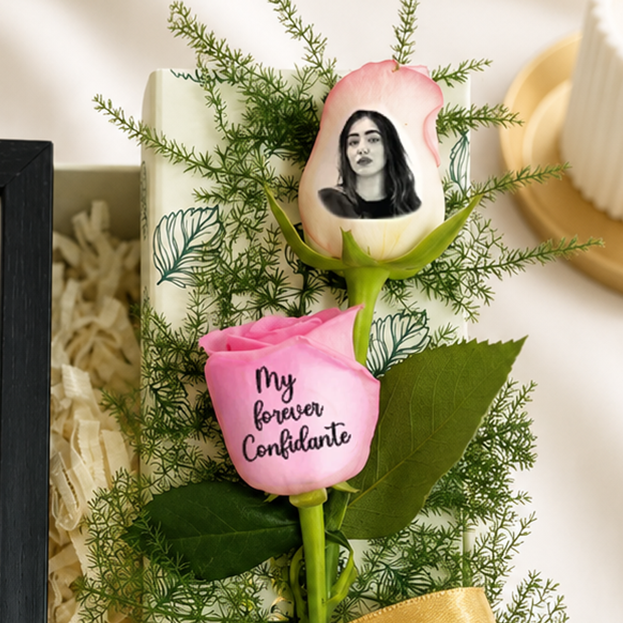 “My First Best Friend” Sister Gift Box with Frame, Magnet & Personalized Roses
