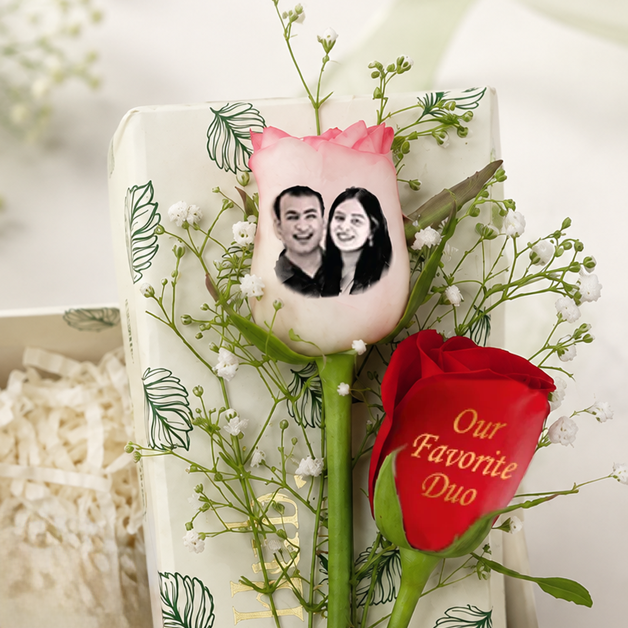 Oh Happy Duo Rakhi Gift Box – Sea Wax, Photo Rose & Decor Frame