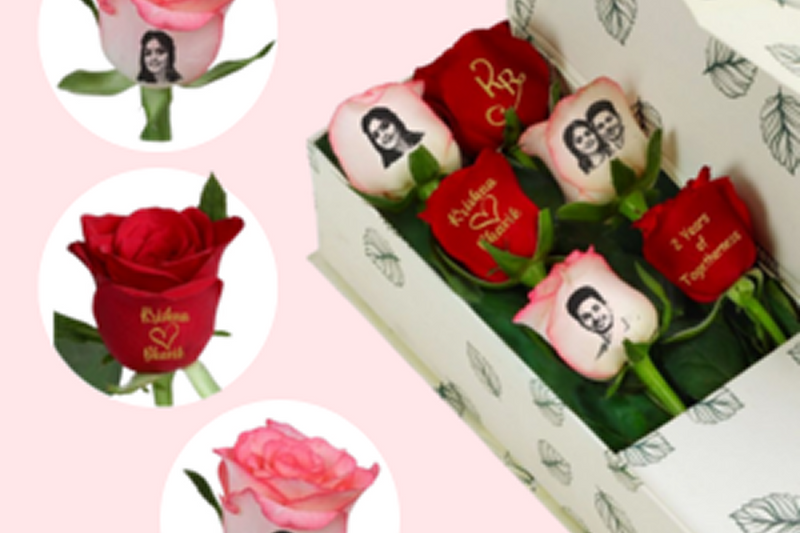 Personalized Roses Machine Buy Flowers Online India | Personalized Roses, Bouquets- Free Delivery ...