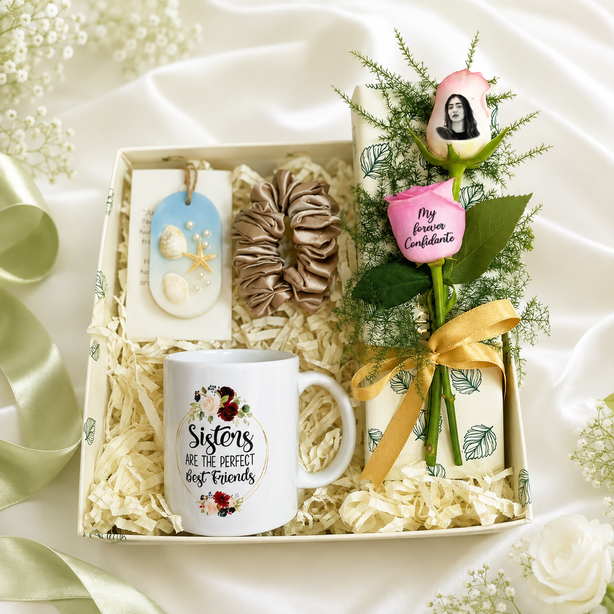Personalized Sister Gift Box & Custom Roses