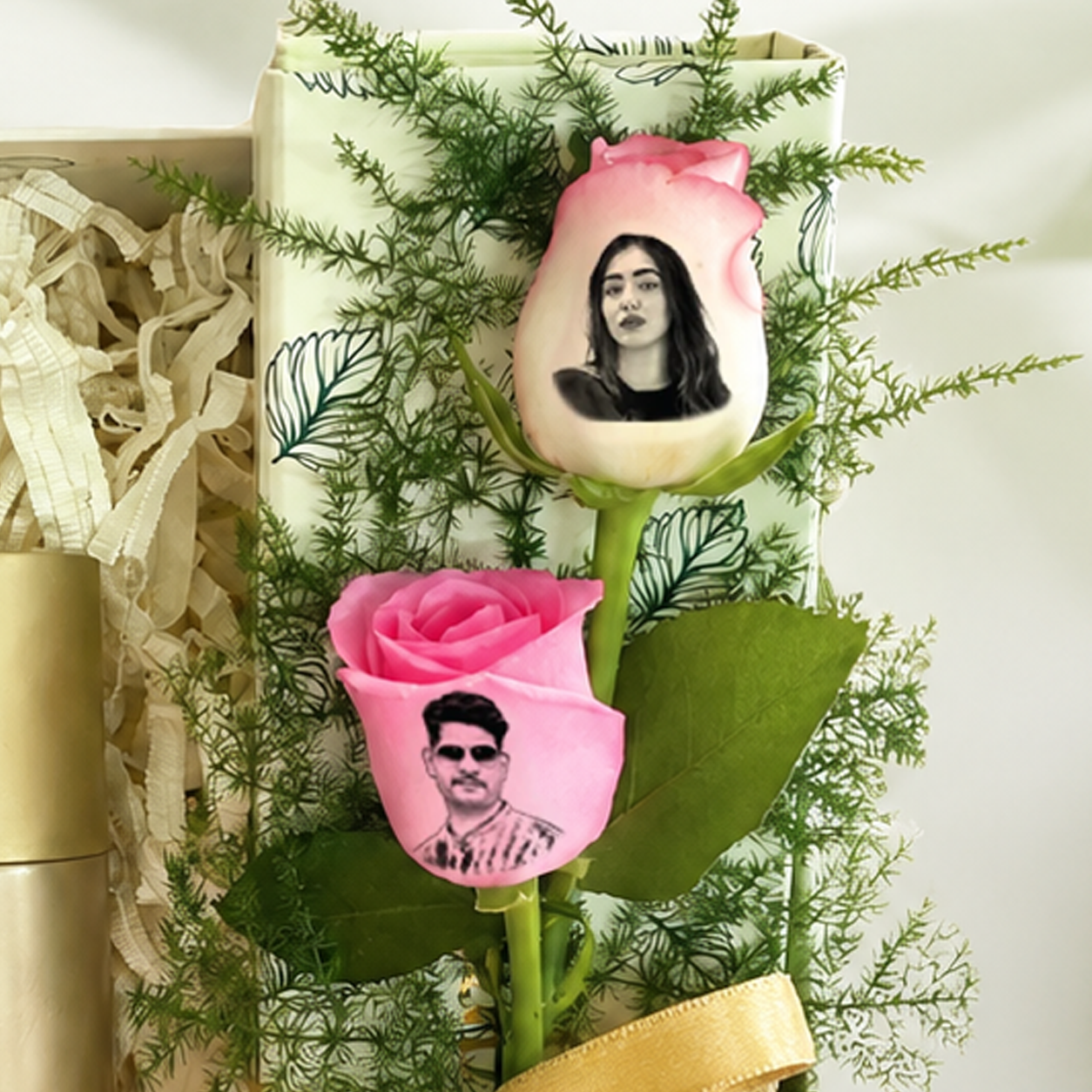 Sister Fragrance Gift Box with Deo, Chocolate & Custom Roses