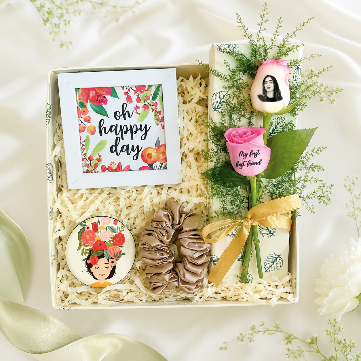 Sister Keepsake Gift Box with Frame, Magnet & Custom Roses
