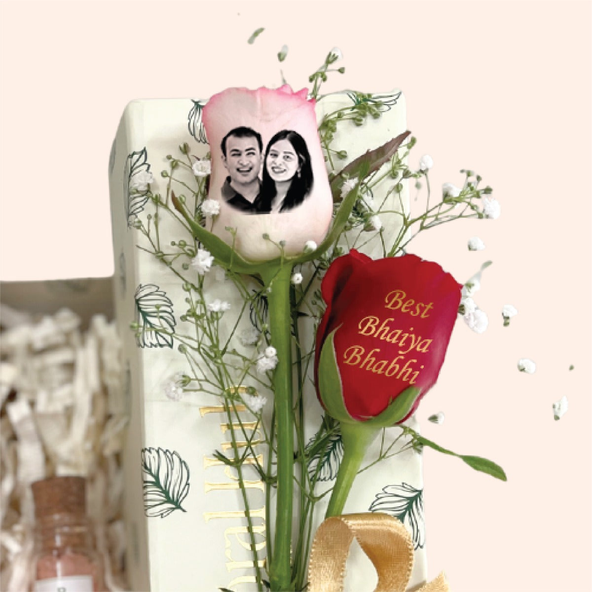 Fam Jam Rakhi Box – Bhaiya Bhabhi Love Kit with Photo Roses & Frame