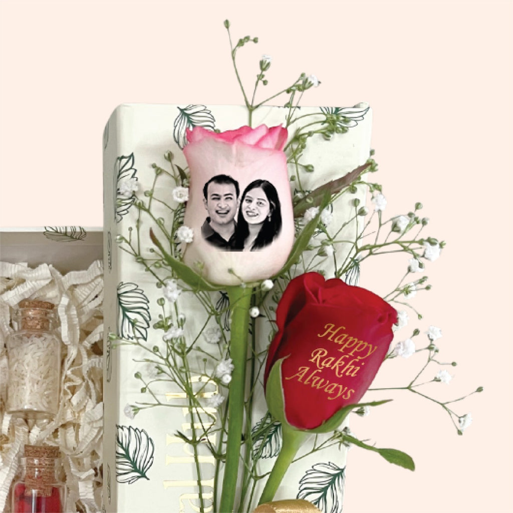 Happy Rakhi Always Box – Bhaiya Bhabhi Rakhis, Journal & Photo Roses