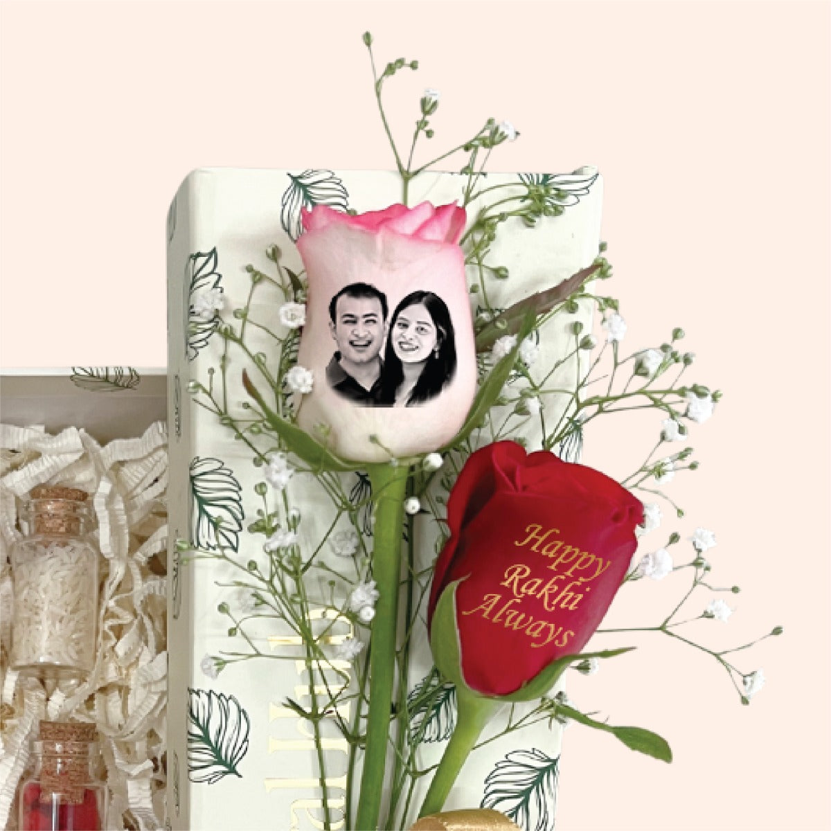 Happy Rakhi Always Box – Bhaiya Bhabhi Rakhis, Journal & Photo Roses