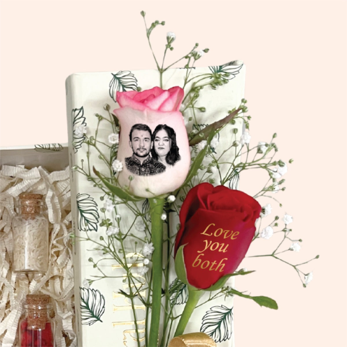 Bhaiya Bhabhi Rakhi Box with Journal, Photo Rose & More