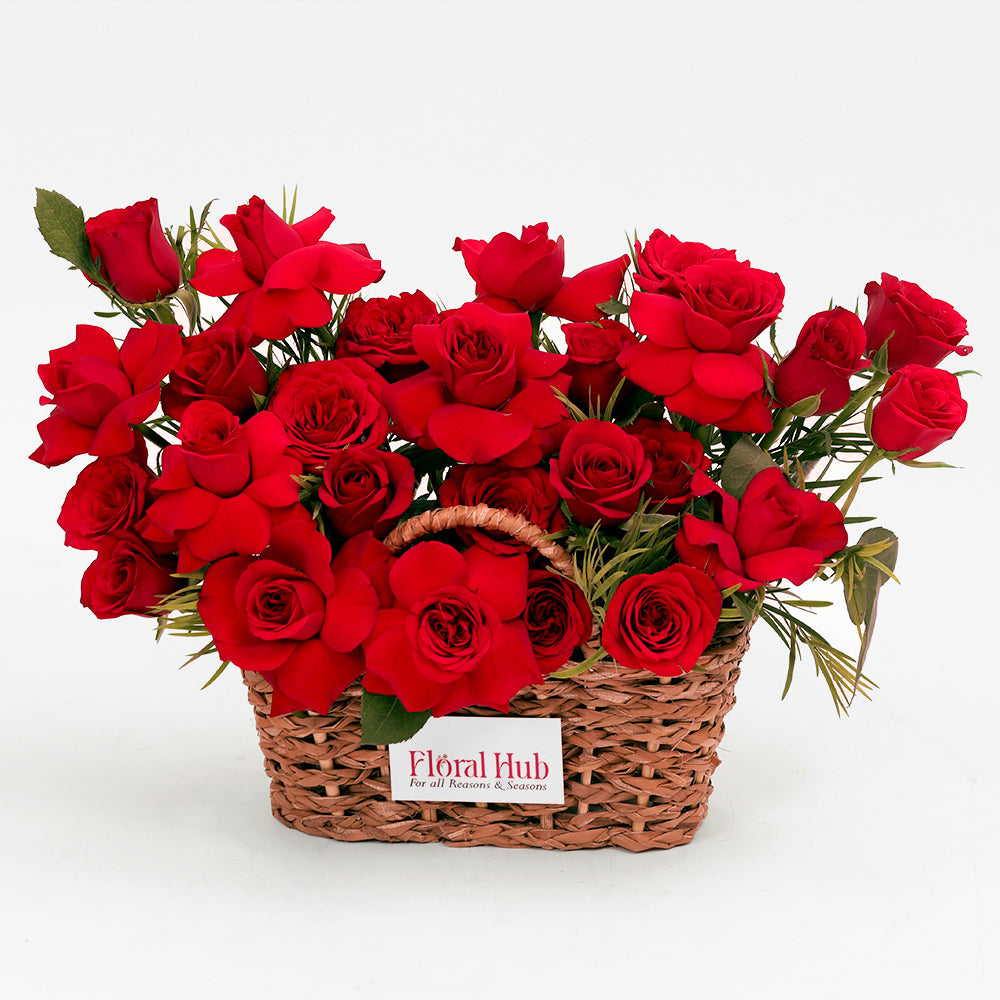 Te Amo Red Rose basket