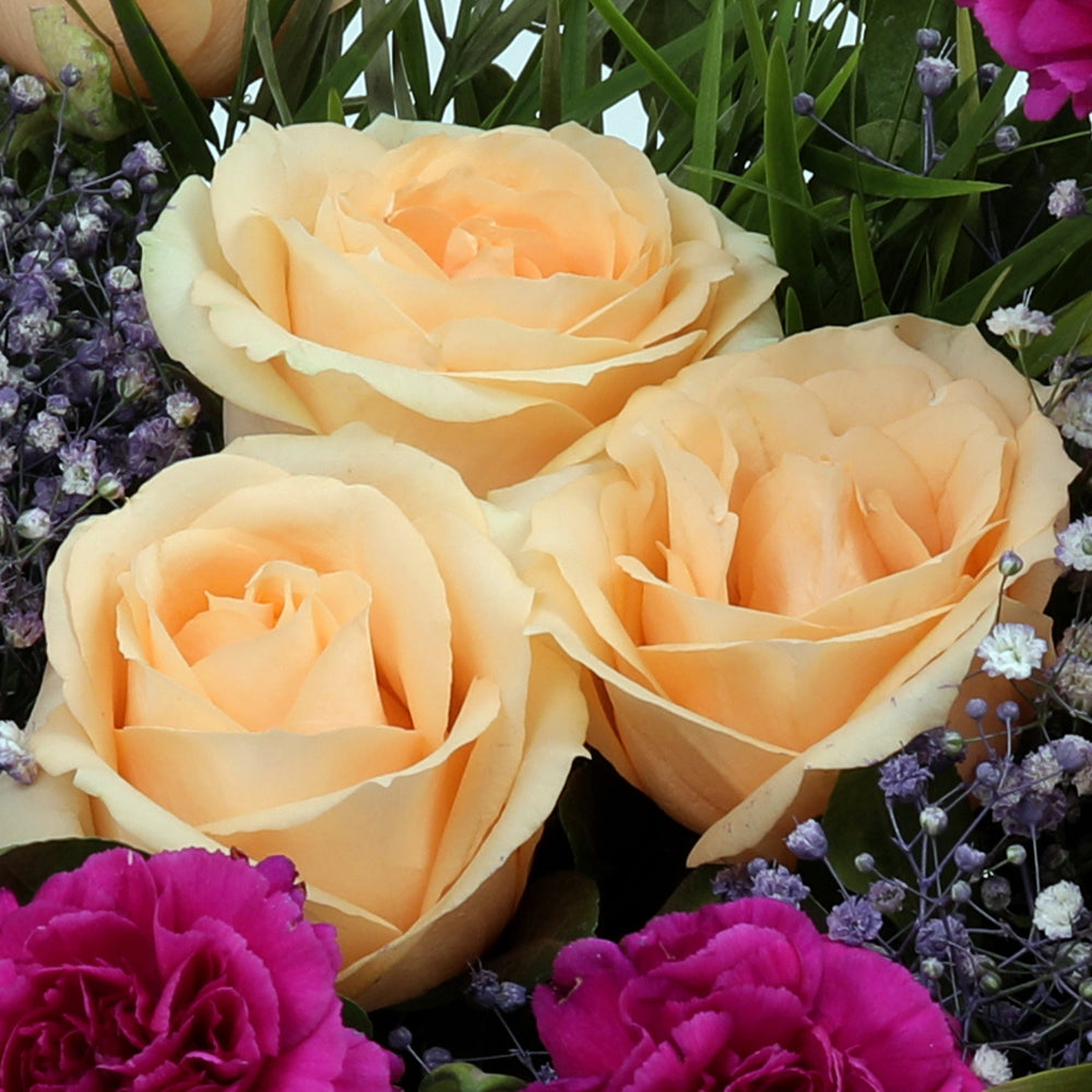 Purple flowers in a  Basket