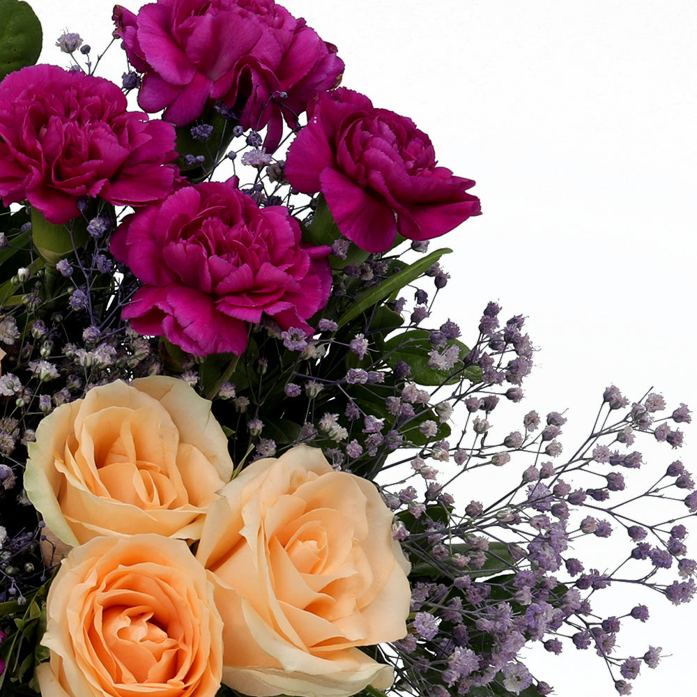 Purple flowers in a  Basket