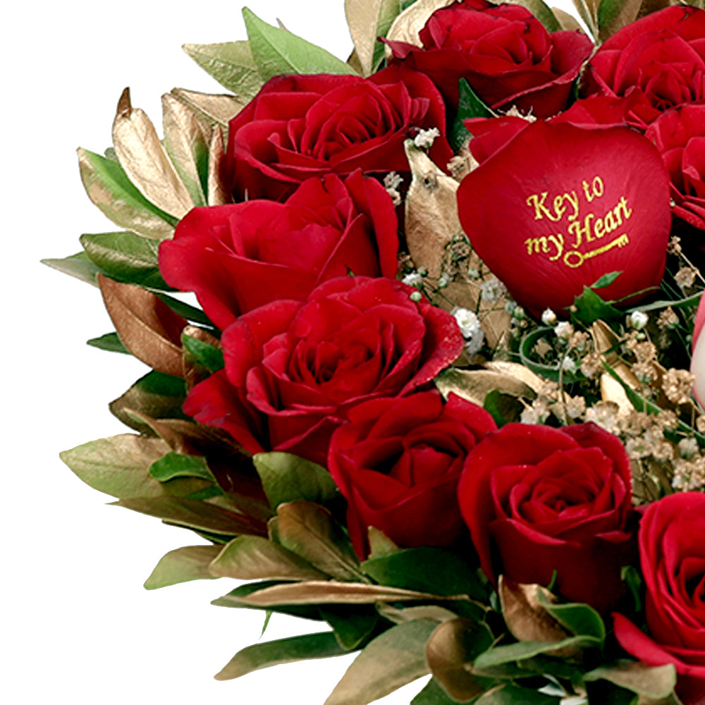Valentine Golden Glamour Bouquet