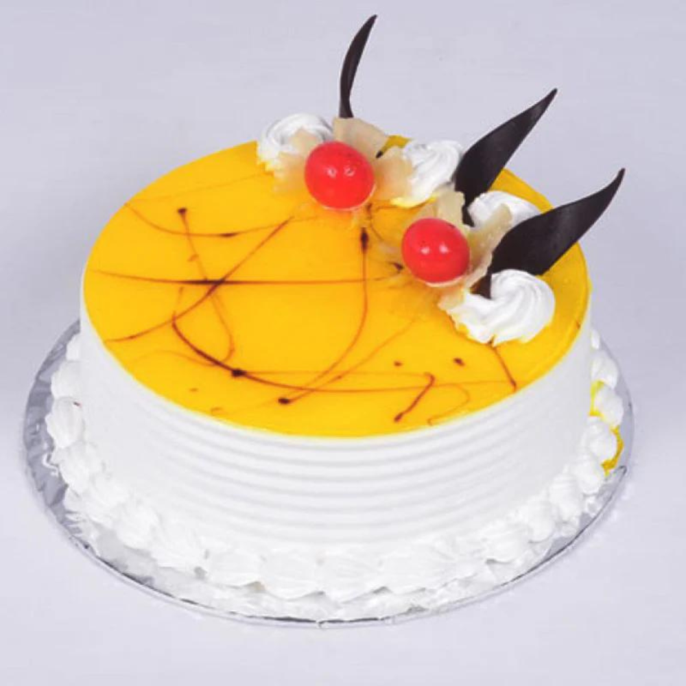 Delightful Mango Cake with Cherry Topping