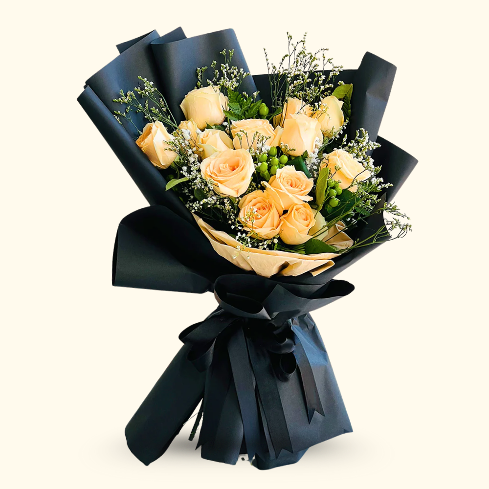 Peach Rose Bouquet