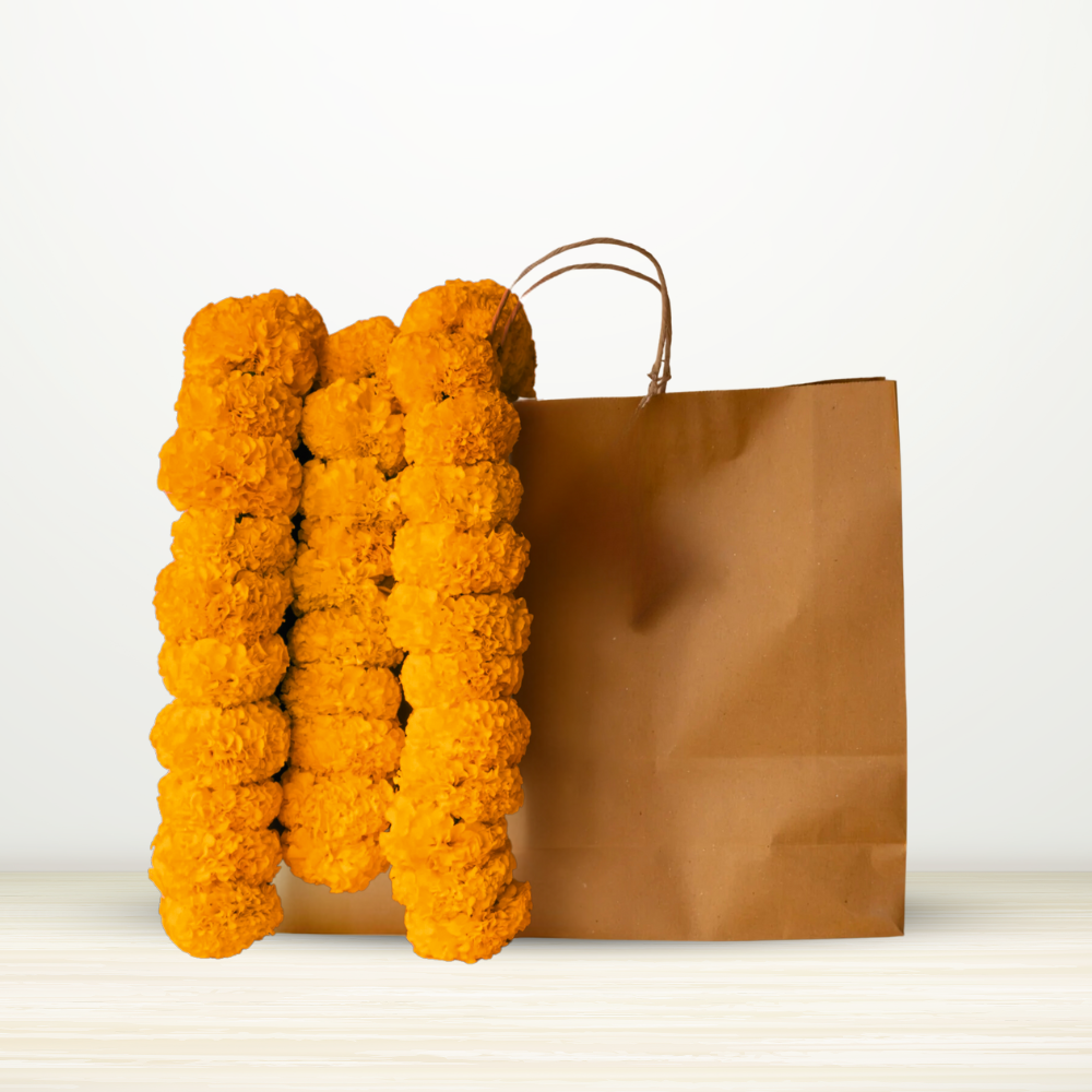 Orange marigold strings - ( 5 strings )