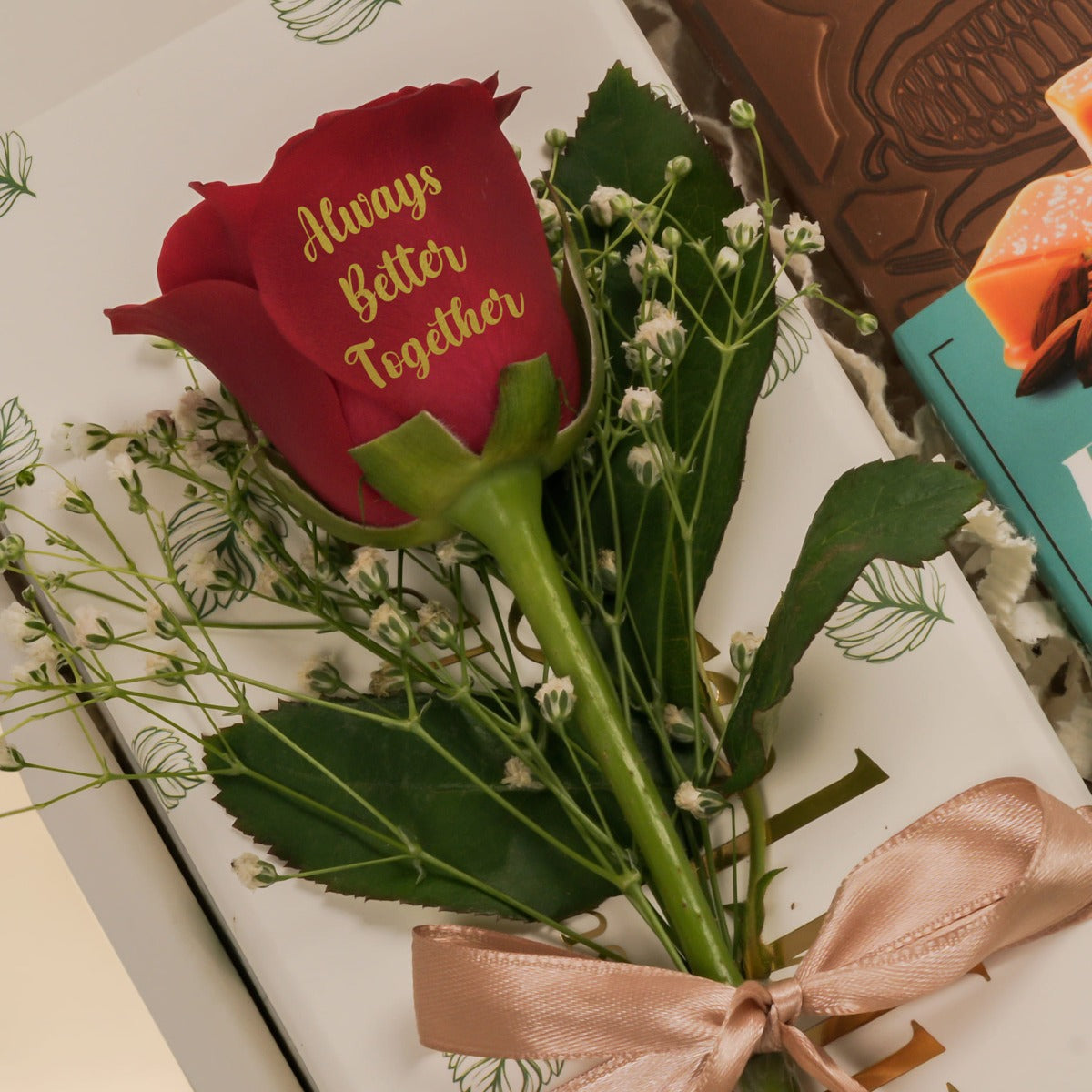 Luxury Floral Gift Box - Chocolate, Mug, Personalized Rose & More