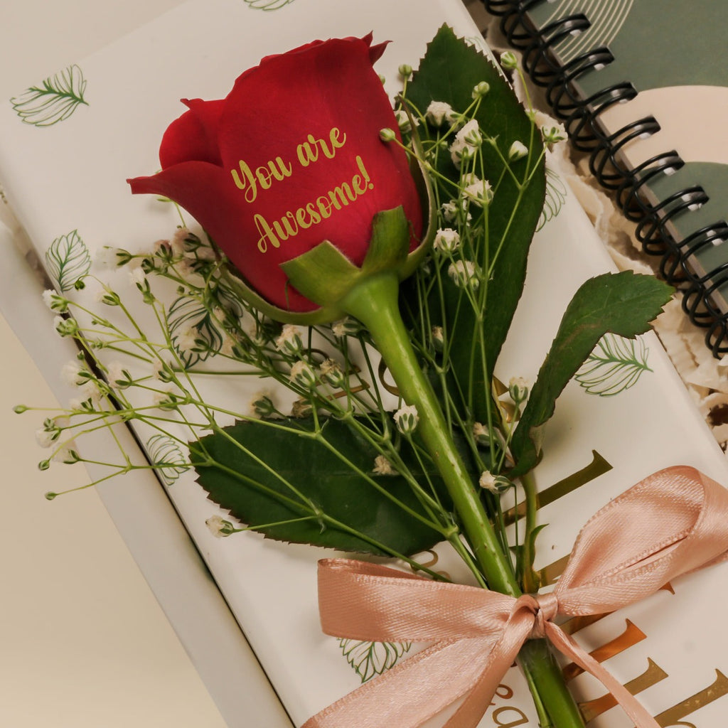 Premium Delight Box with Customized Rose