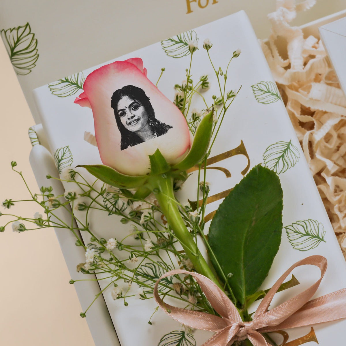 Cheerful Gift Ensemble: Picture Rose, Mug, and Framed Art