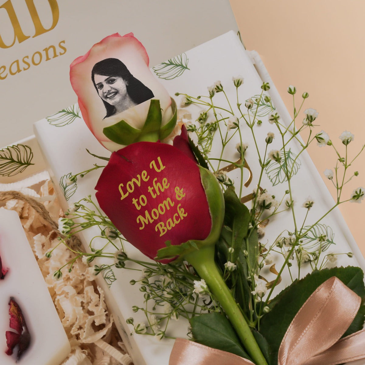 Deluxe Coffee &  Personalized Rose Box