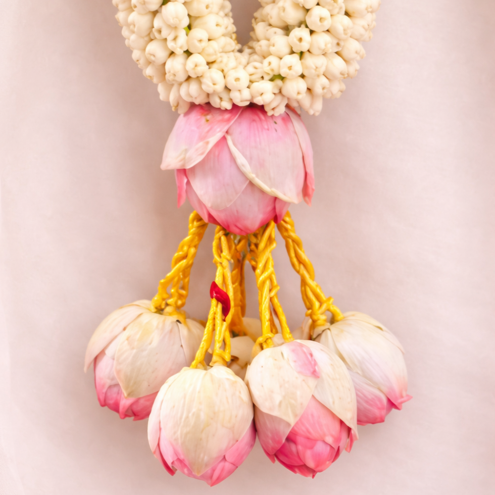 Plain Jasmine & Lotus Wedding Garland