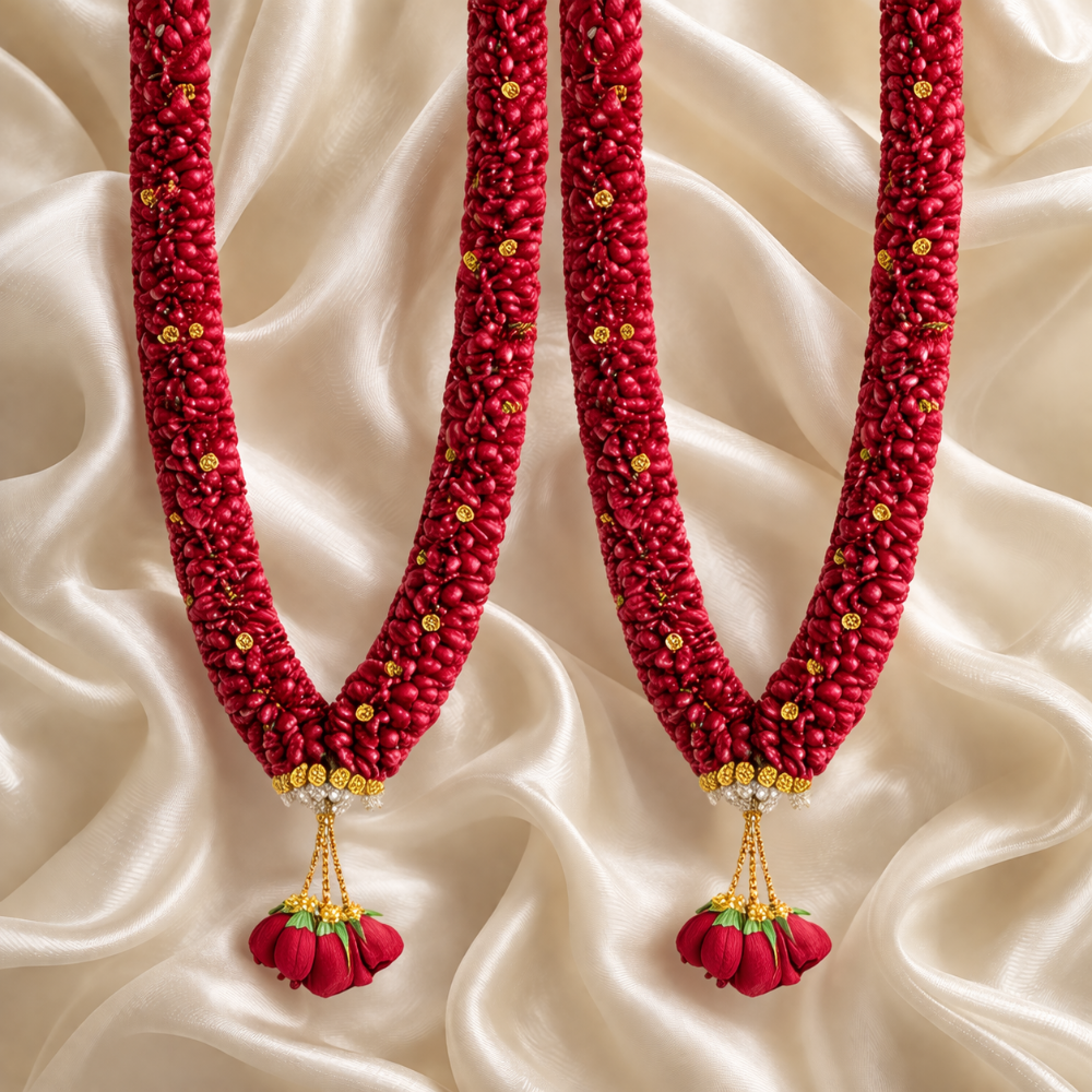 Red Rose Petals Wedding Varmala