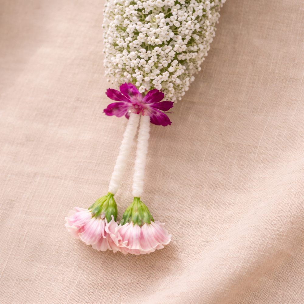 Purple Orchid & Baby's Breath Shaded Carnation Garland