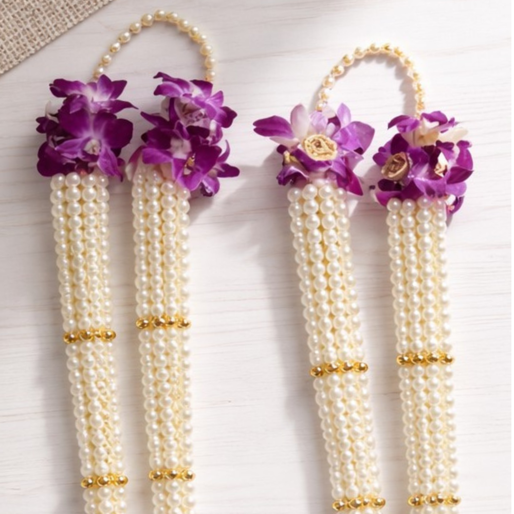 Purple Orchid & Shaded Carnation Pearls Jaimala
