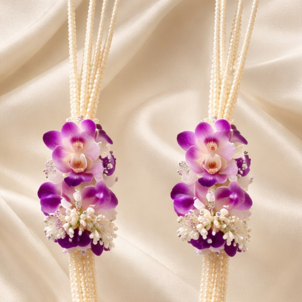 Purple Orchid & Pink Carnation Wedding Garland