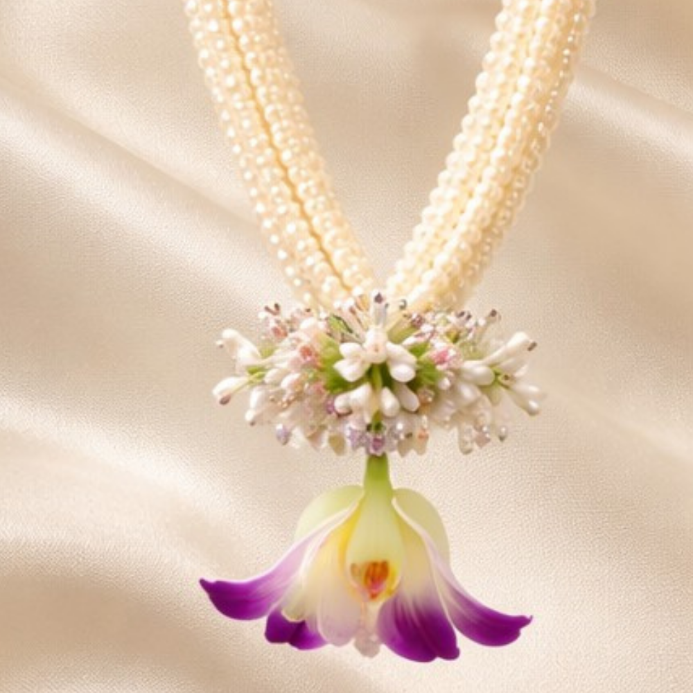 Purple Orchid & Pink Carnation Wedding Garland