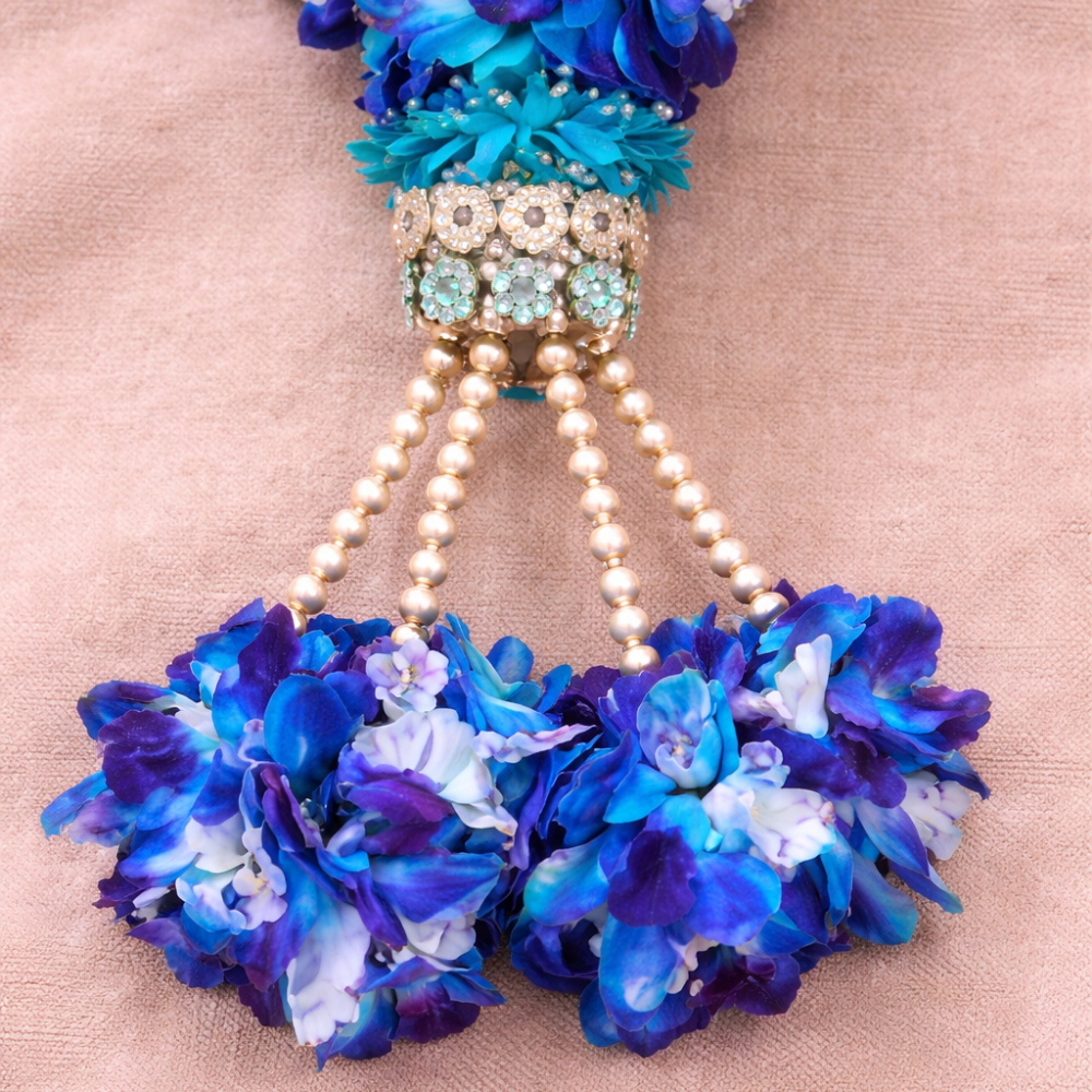 Fresh Blue Orchid Wedding Garland