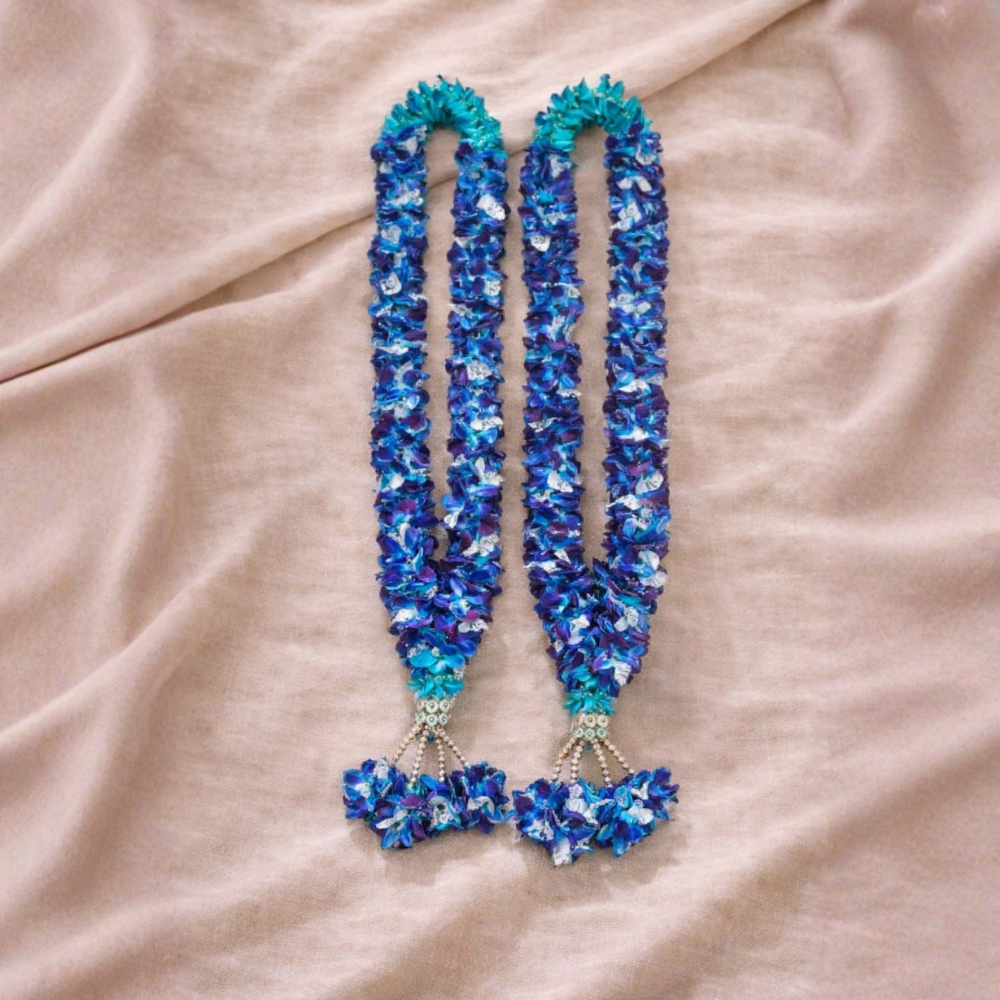 Fresh Blue Orchid Wedding Garland