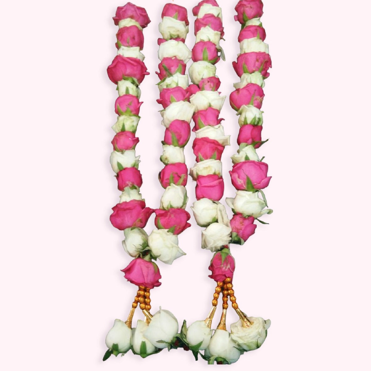 Dark Pink & White Rose Wedding Garland