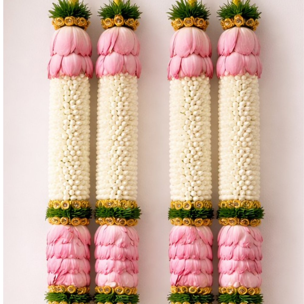 Jasmine & Lotus Flower Wedding Garland