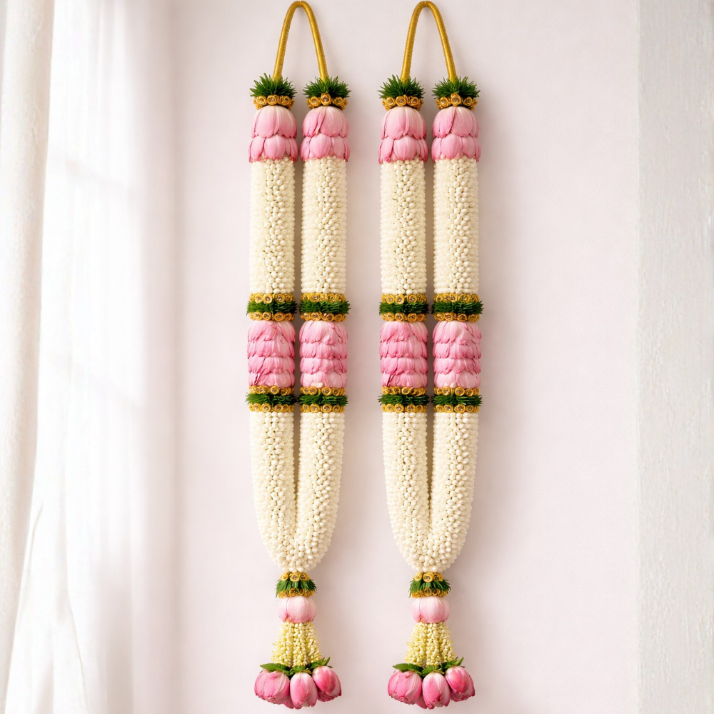 Jasmine & Lotus Flower Wedding Garland