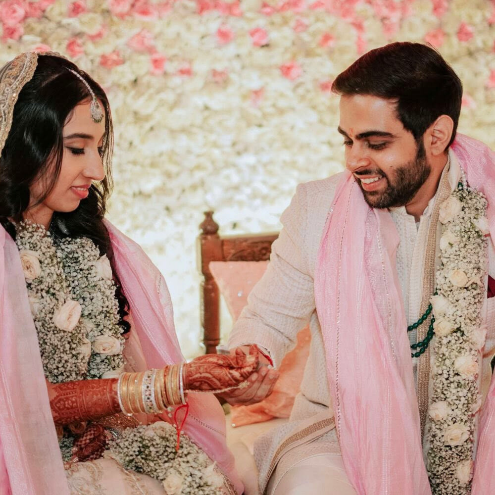 White Rose and Baby’s Breath Wedding Garland