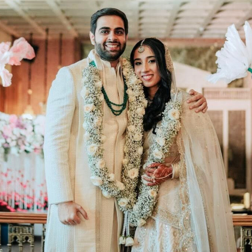 White Rose and Baby’s Breath Wedding Garland