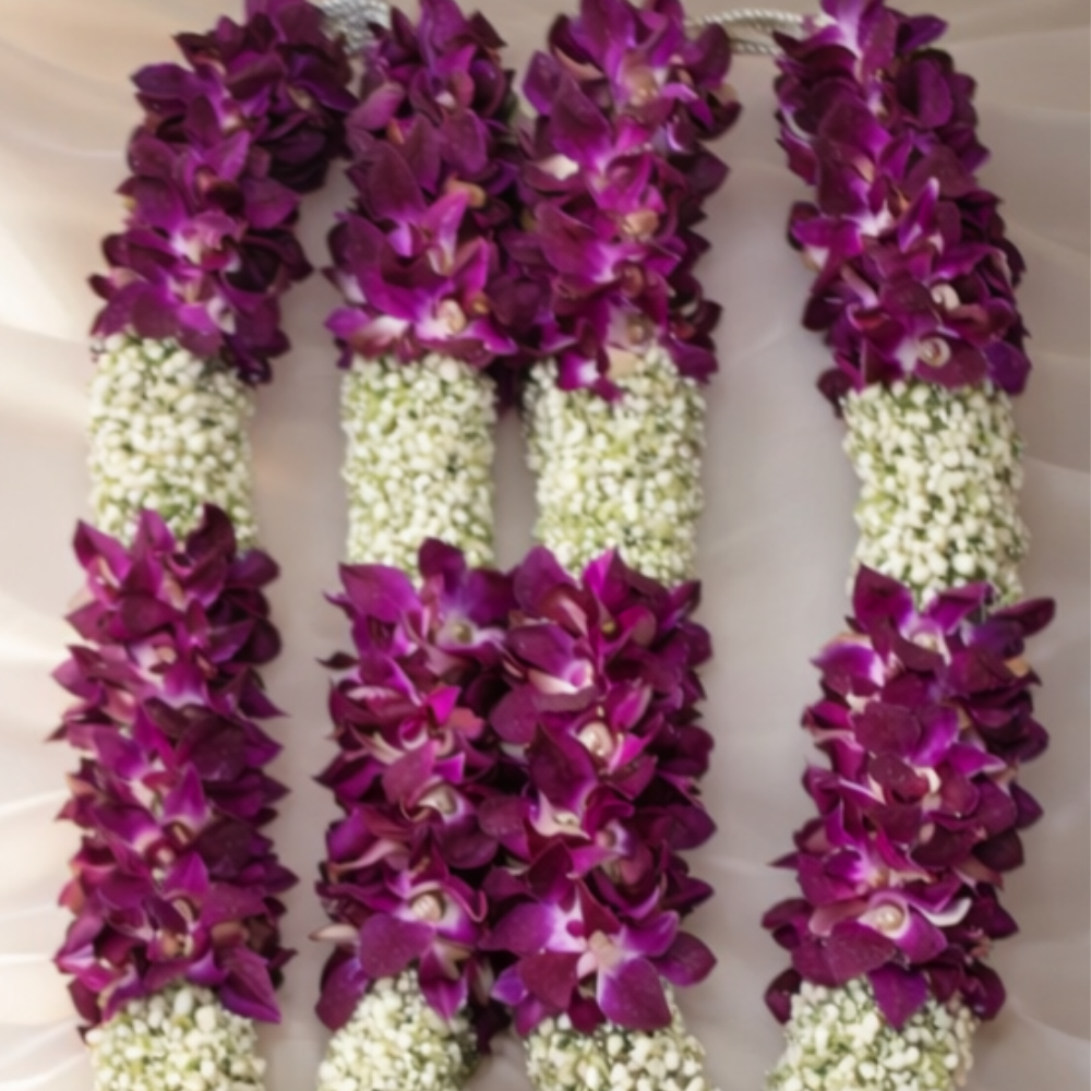 Purple Orchid & Gypsy Flower Garland