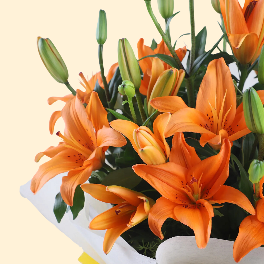 Vibrant Orange  Lily Bouquet