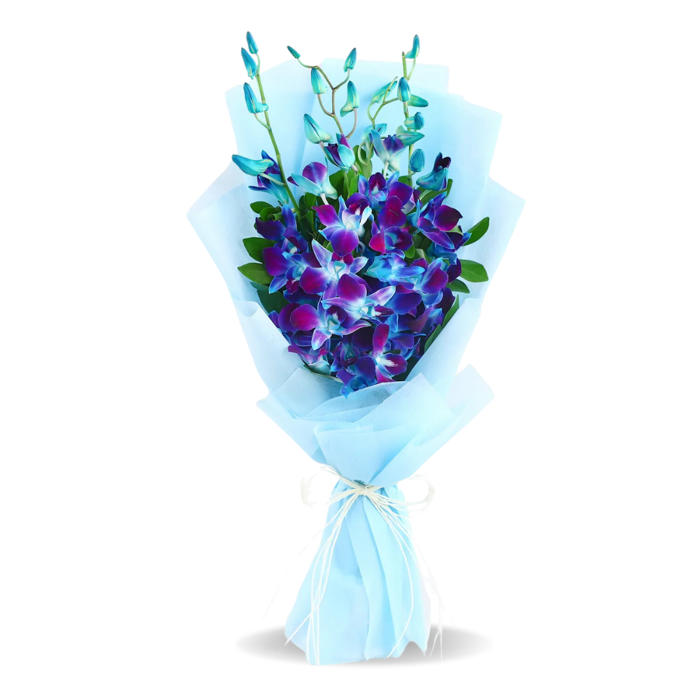 Elegant Blue Orchid Bouquet