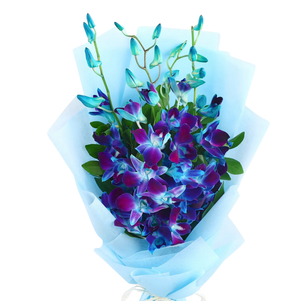 Elegant Blue Orchid Bouquet