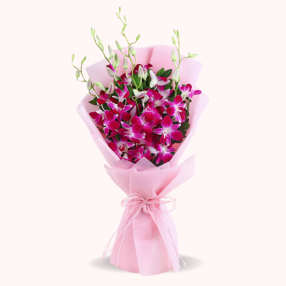 Elegant Purple Orchid Bouquet