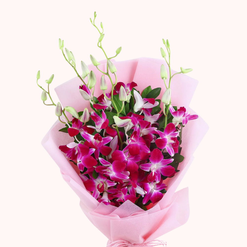 Elegant Purple Orchid Bouquet