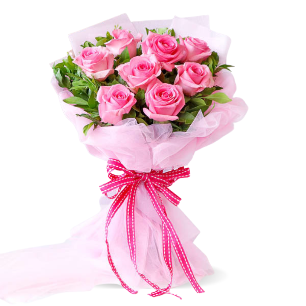 Elegant Pink Roses Bouquet