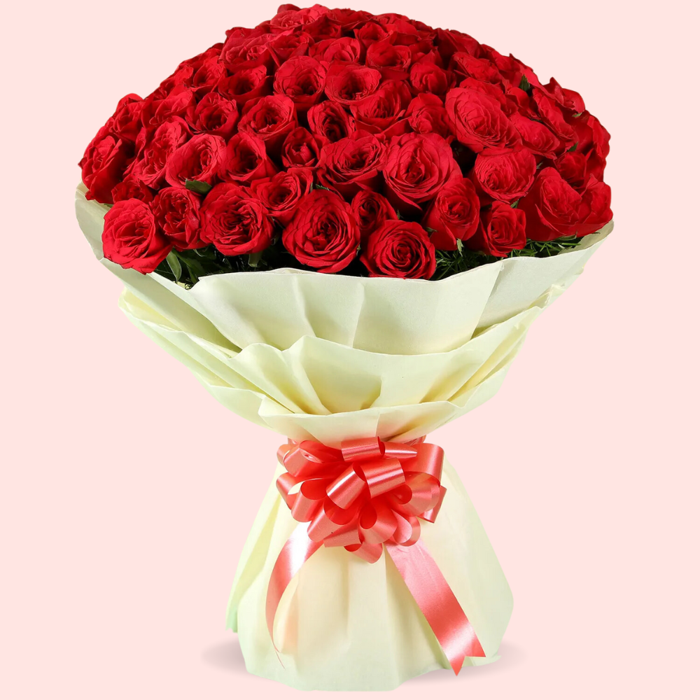 Luxurious 100 Red Rose Bouquet