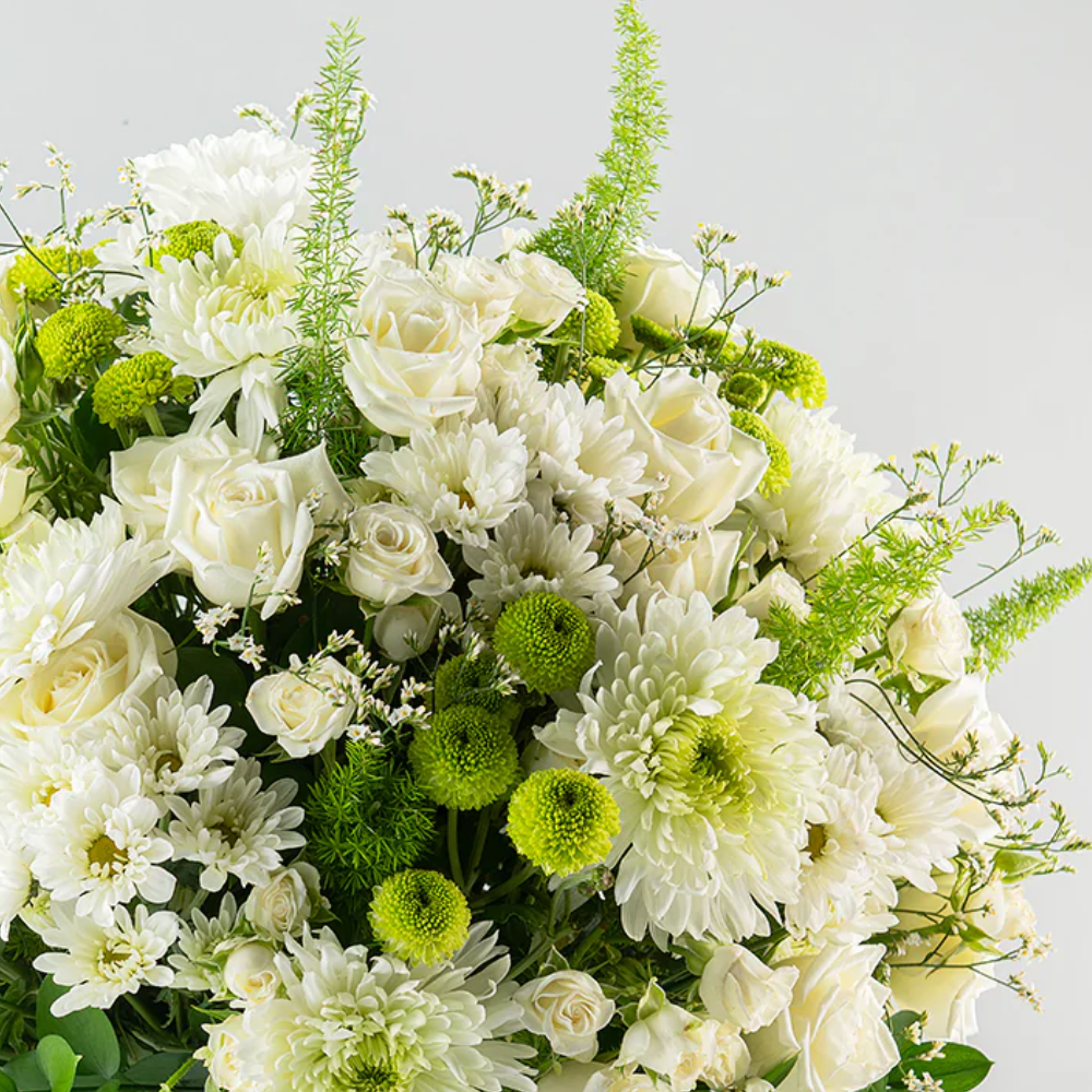Luxurious White & green Floral Gift Box