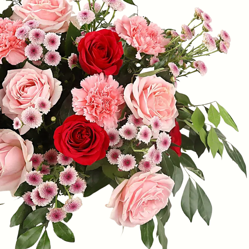 True Love Rose & Carnation Bouquet in Elegant Box
