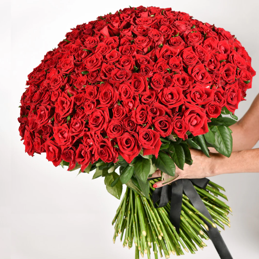250 Red Roses 250 Red Roses Luxury Bouquet | Rose Love Gift | Buy Online India ...