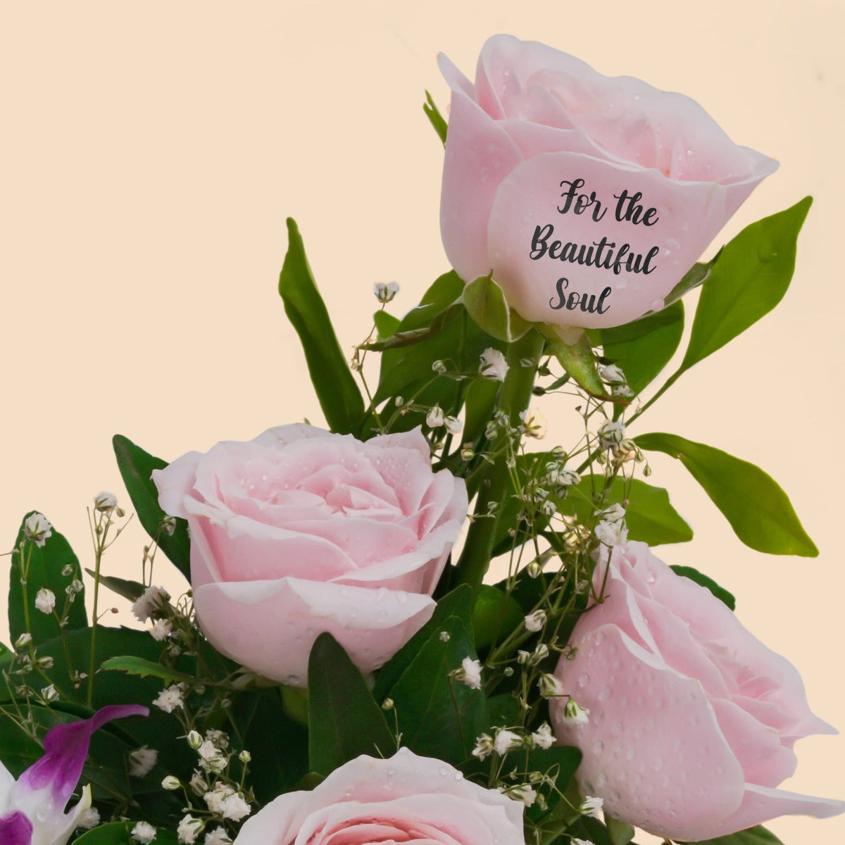 Enchanted valentine Rose and Orchid Mug Arrangement